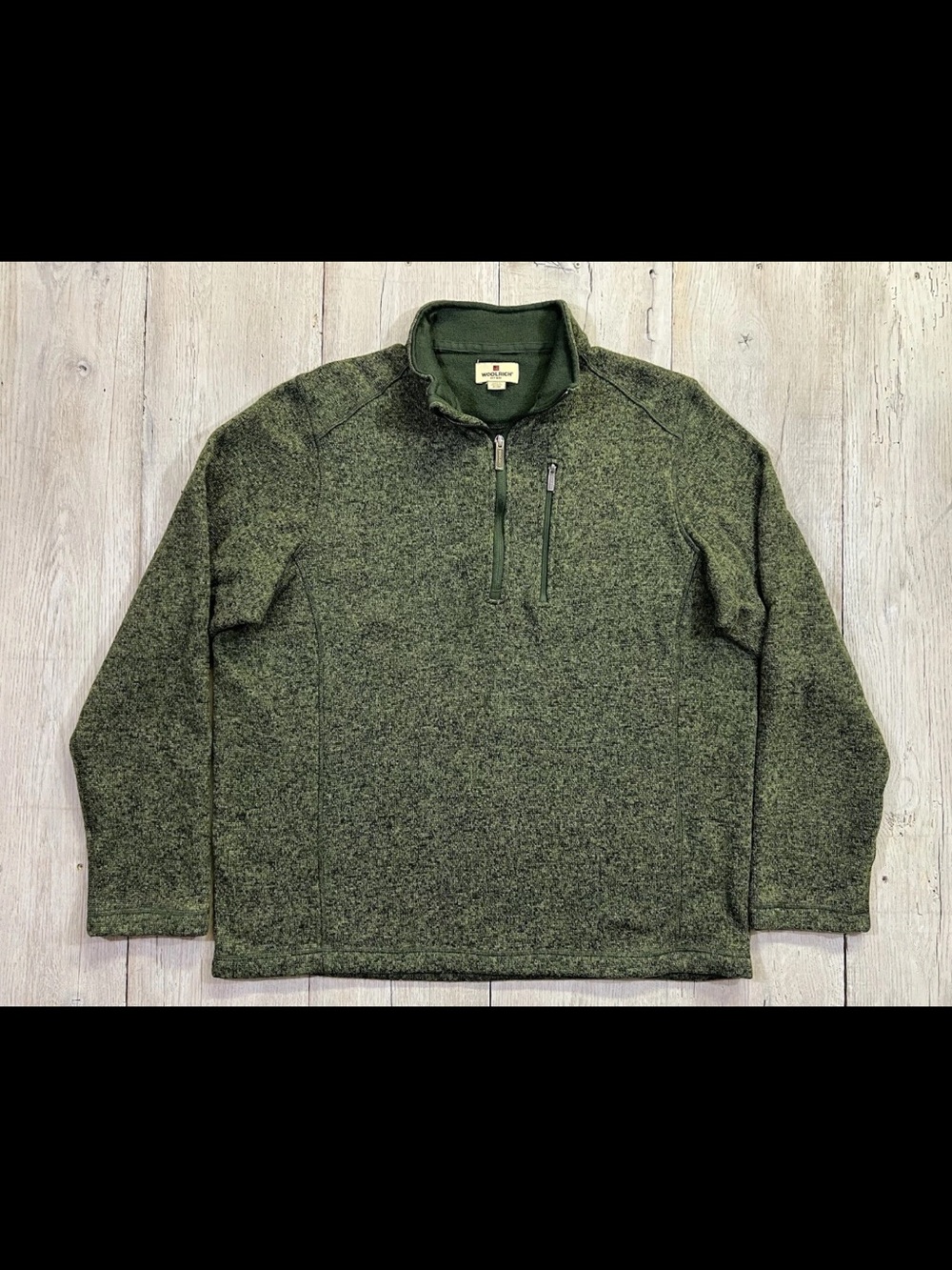 Woolrich 1/4 Zip Green Pullover Sweater Size XL